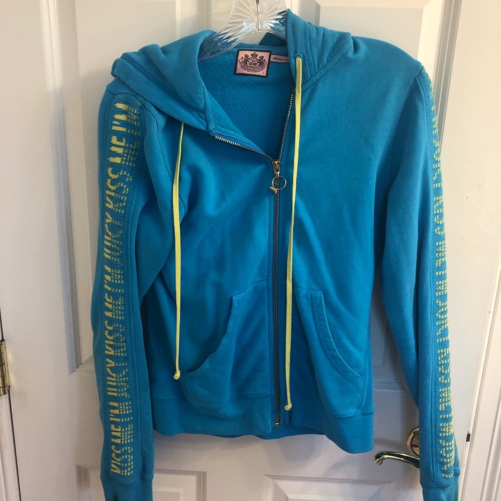 Juicy couture zip up in light blue size large